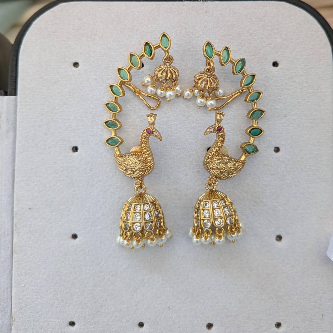 Peacock earcuff jumkha Sleek design