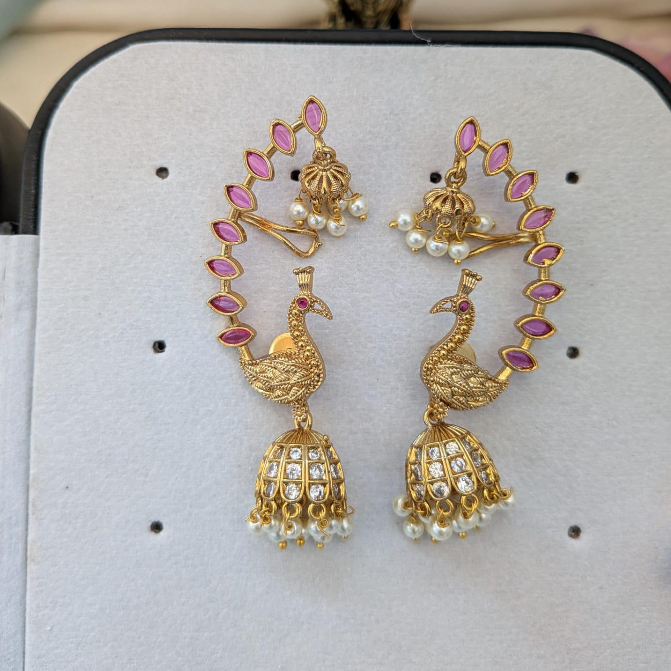 Peacock earcuff jumkha Sleek design