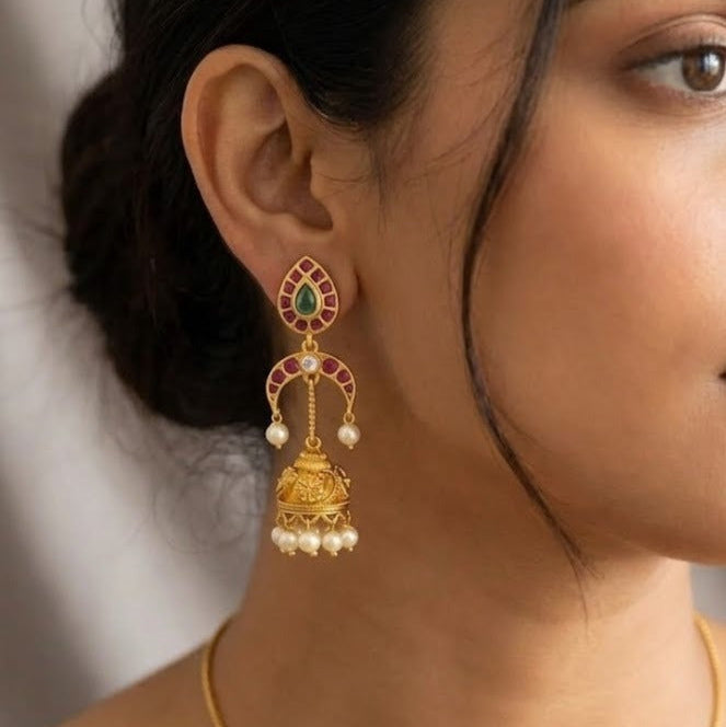 kemp jumka with pearl drop