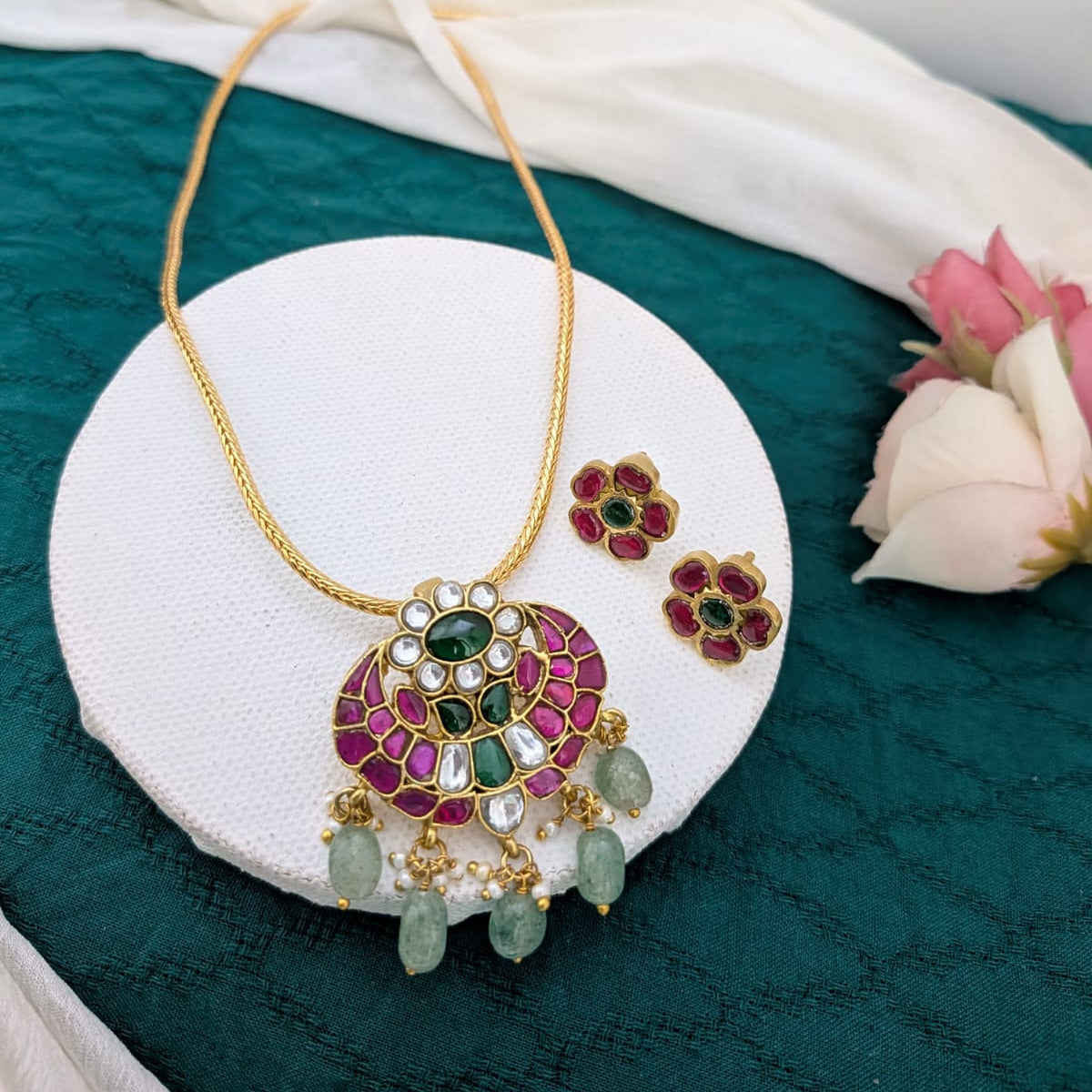 Jadau kundan chain set