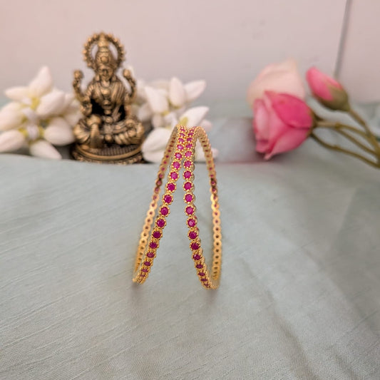 Sleek Ruby stone studded Kids-bangle