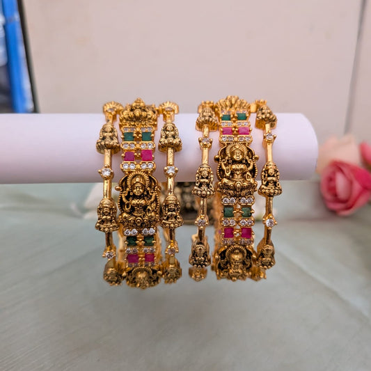 Nakshi work Lakshmi motif bridal bangle