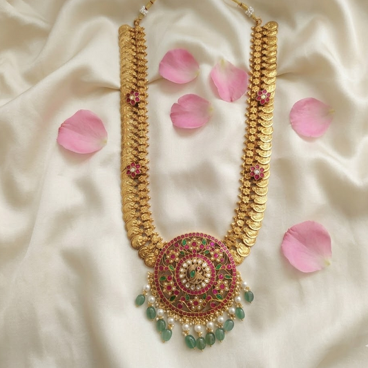 Jadau kundan Lakshmi coin bridal necklace