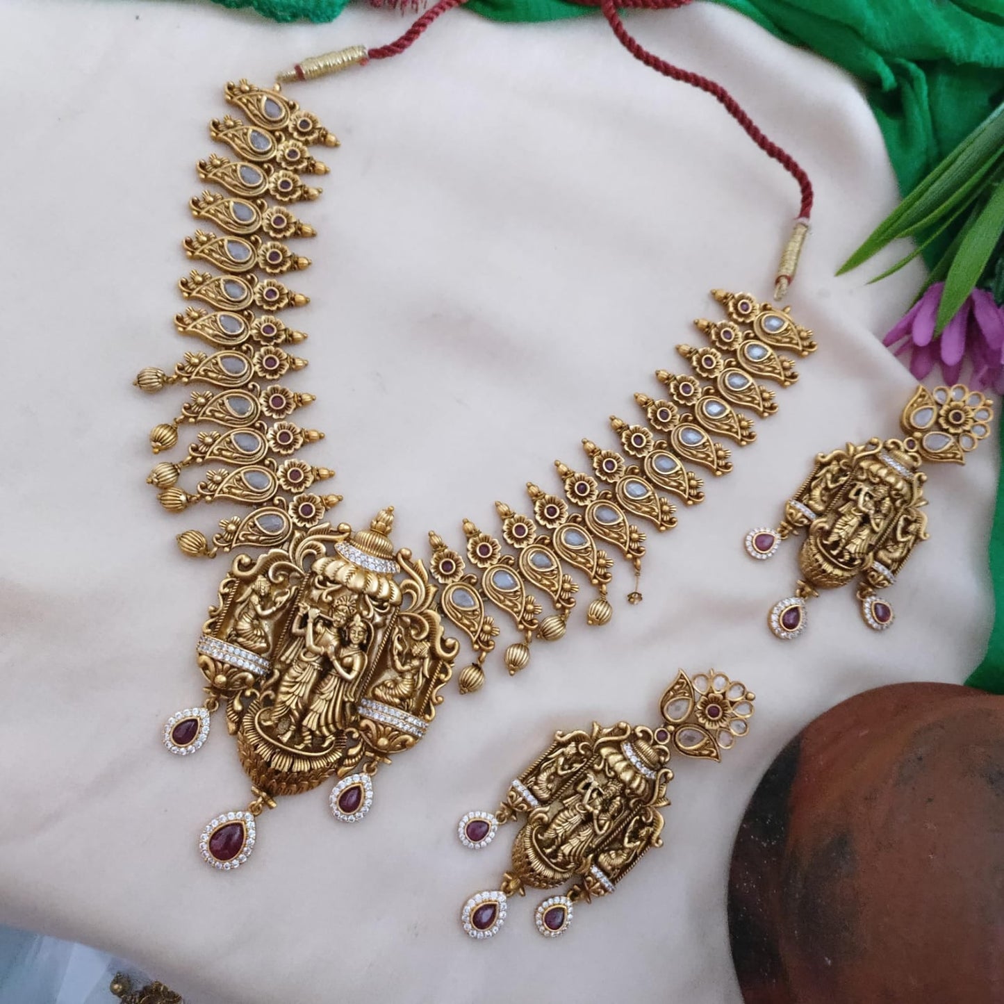 Radha krishna medium Long Necklace
