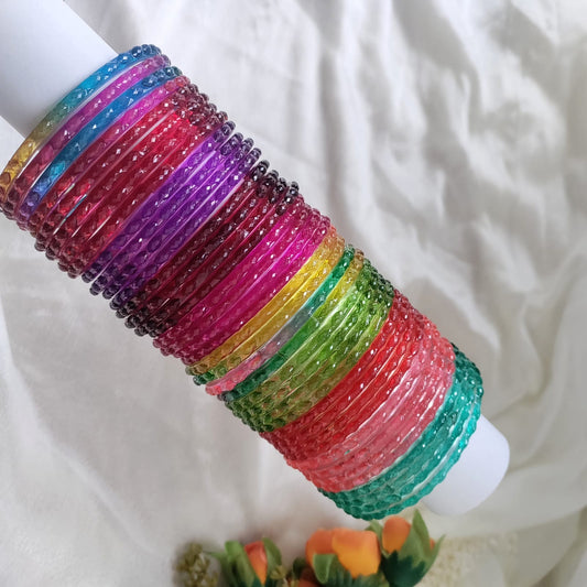 Raindrop glass bangles - For Gifting - 24 pcs