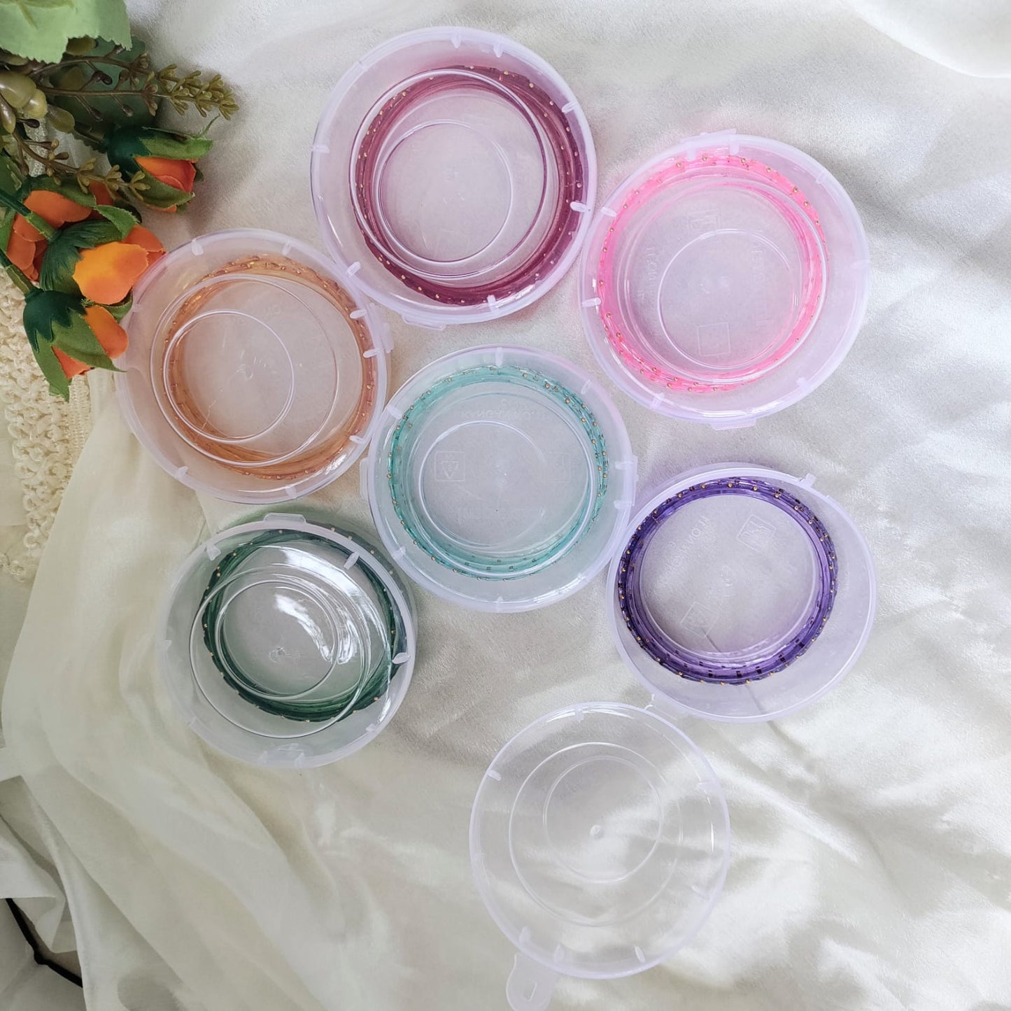 Thick Borosil glass bangle - Set of 2