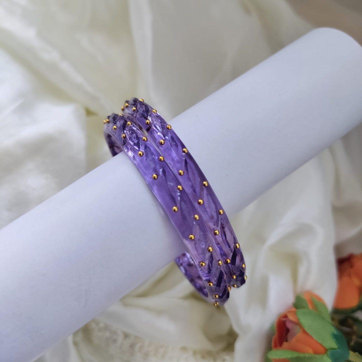 Thick Borosil glass bangle - Set of 2