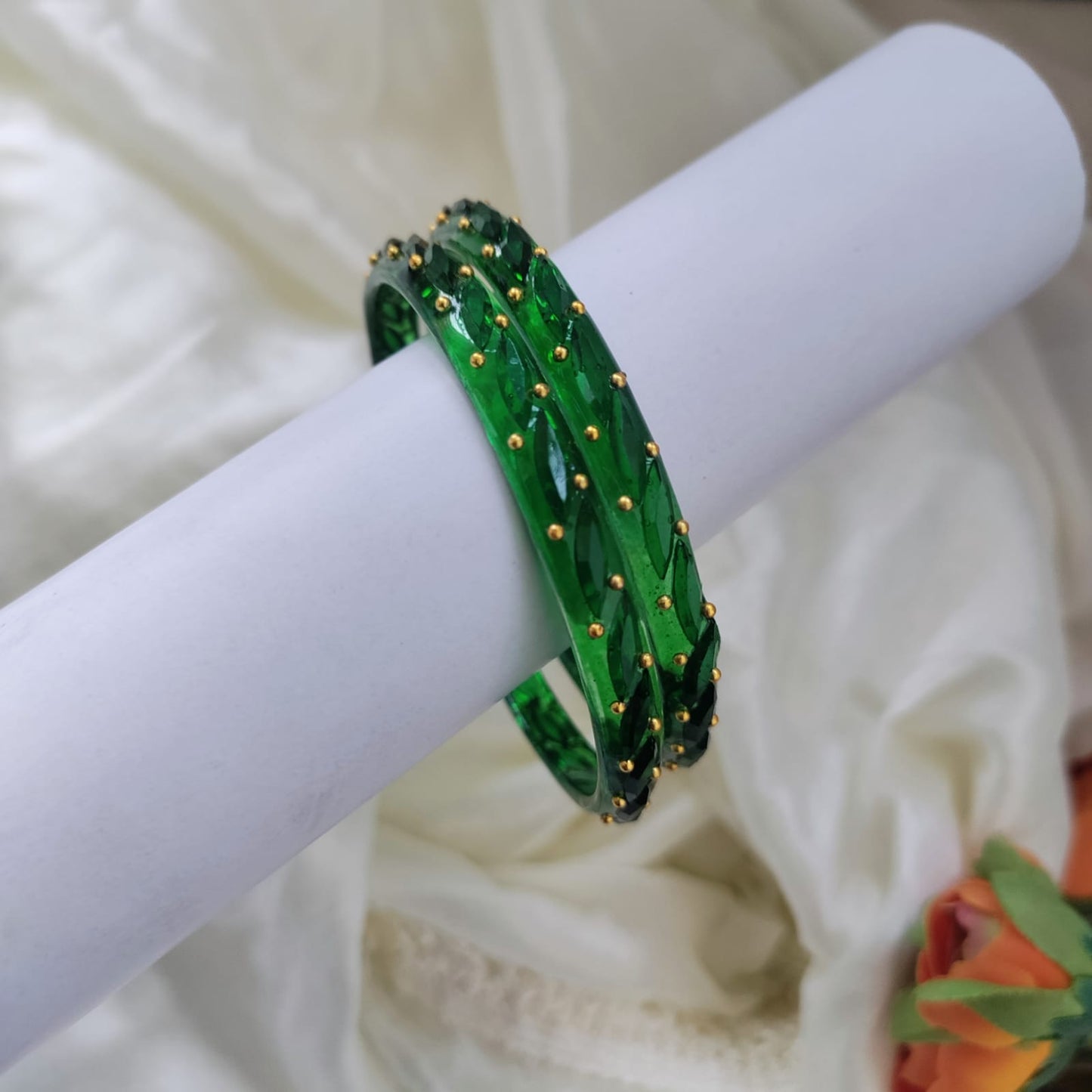 Thick Borosil glass bangle - Set of 2