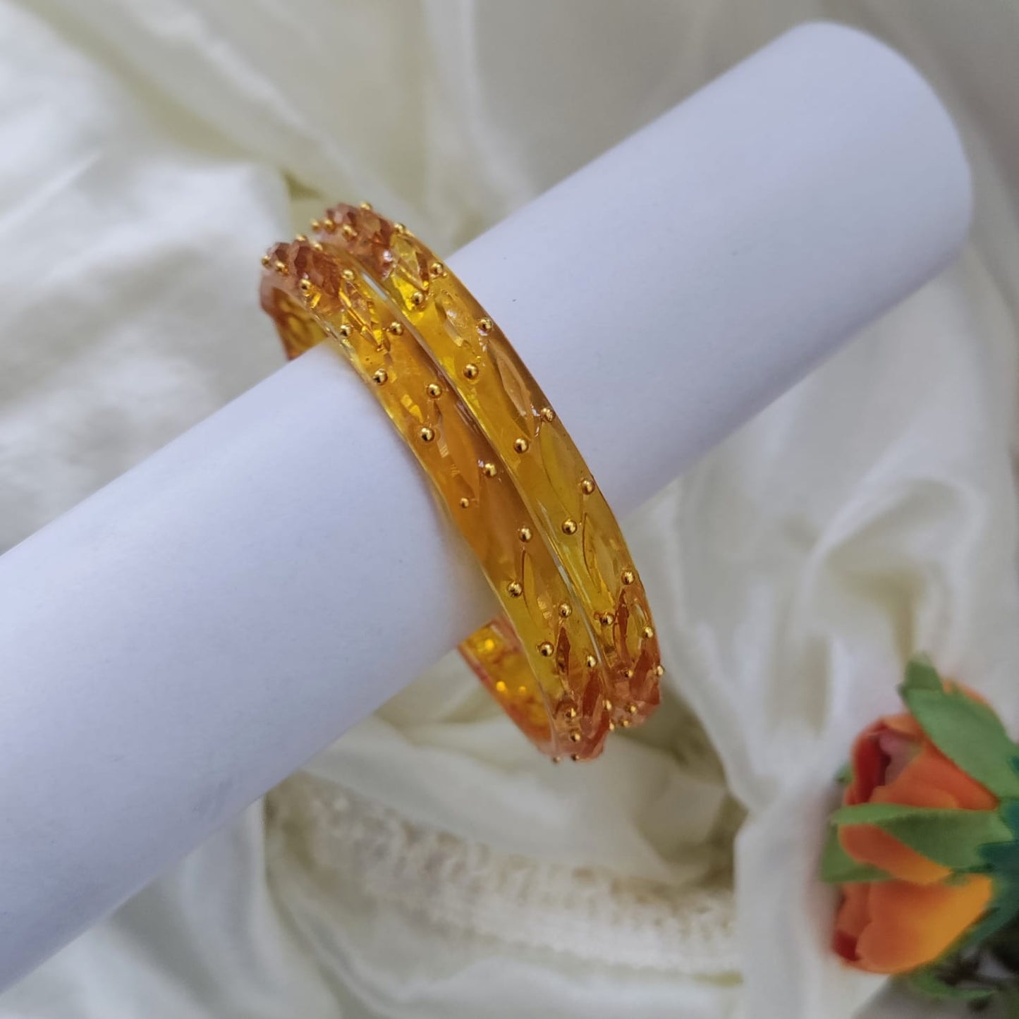 Thick Borosil glass bangle - Set of 2