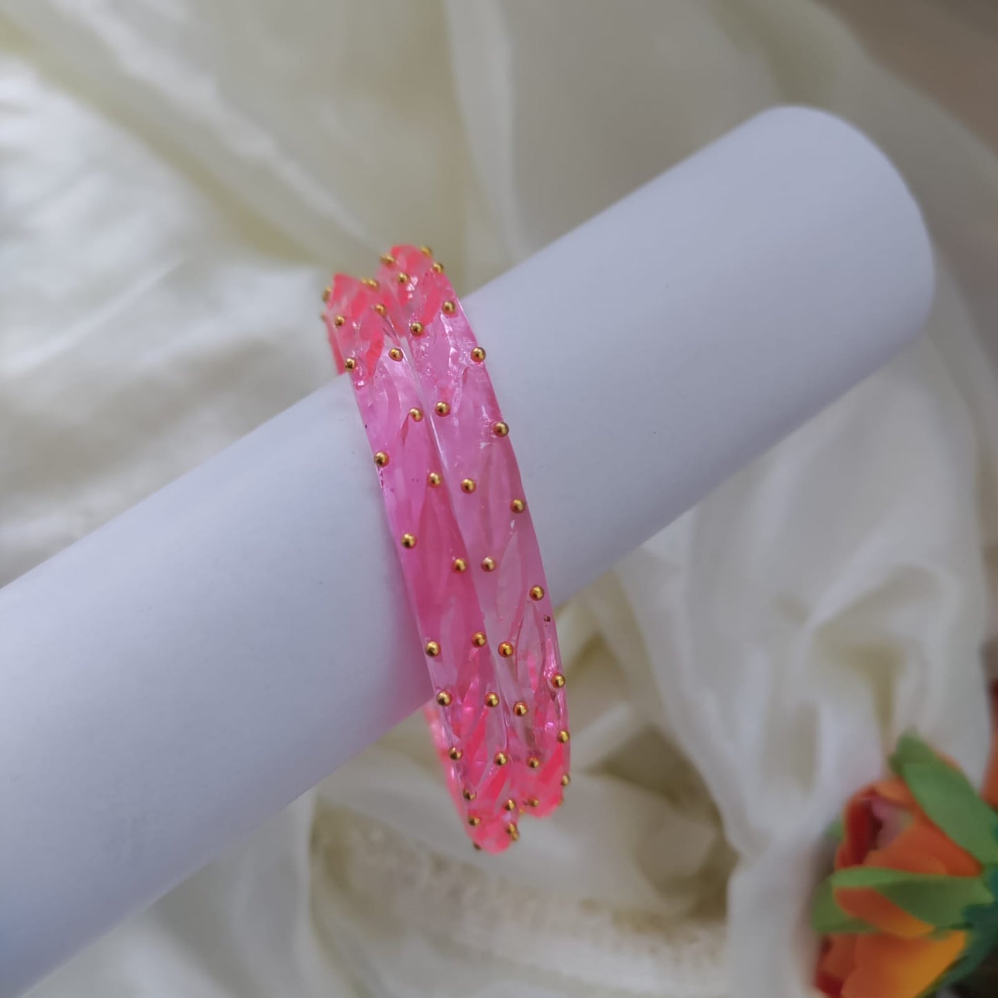 Thick Borosil glass bangle - Set of 2