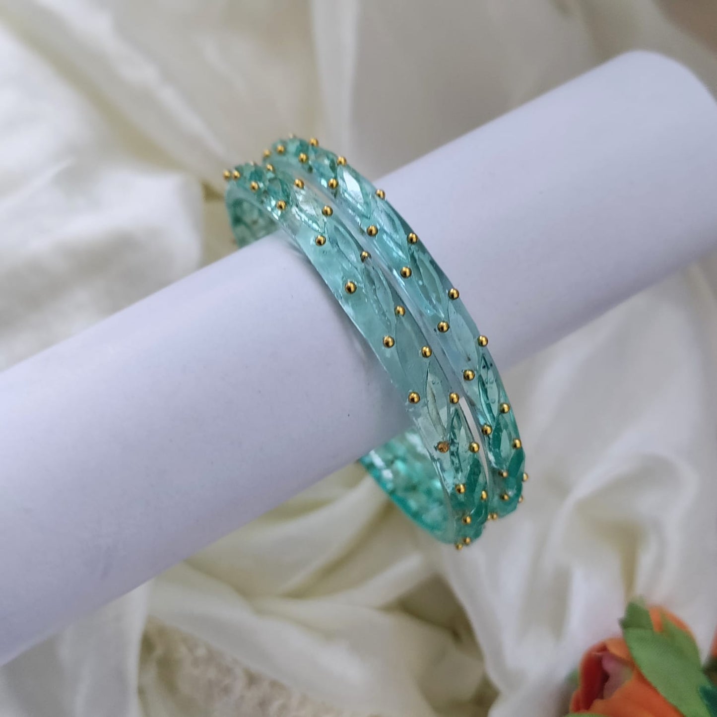 Thick Borosil glass bangle - Set of 2