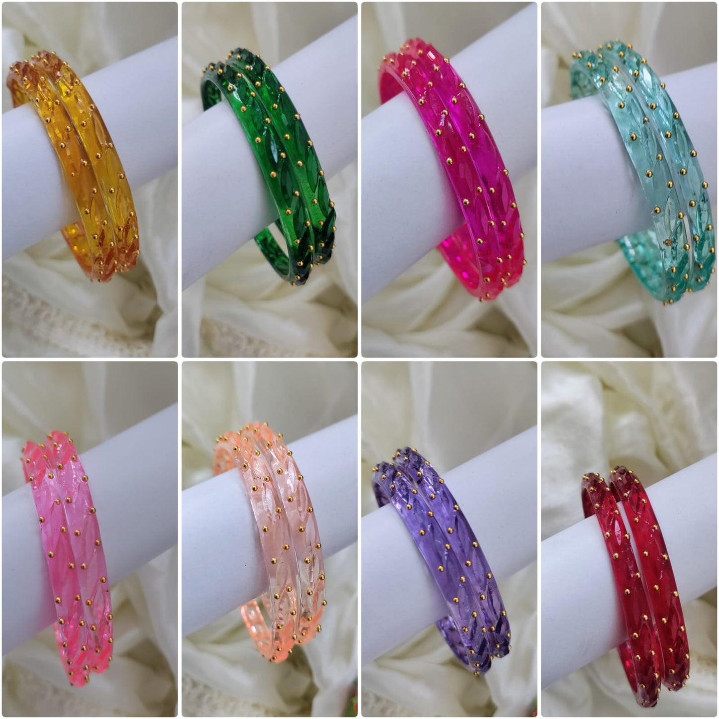 Thick Borosil glass bangle - Set of 2