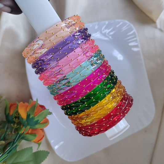 Thick Borosil glass bangle - Set of 2