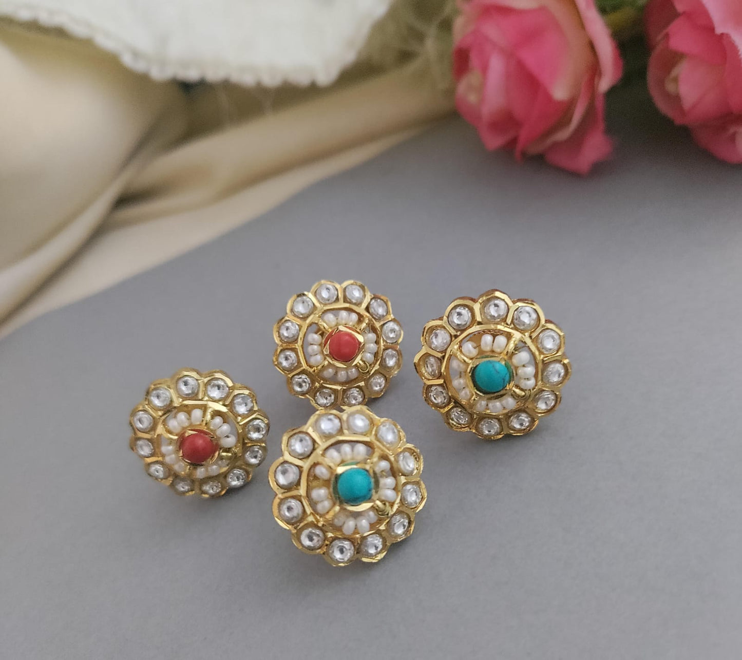 Jadau stone stud