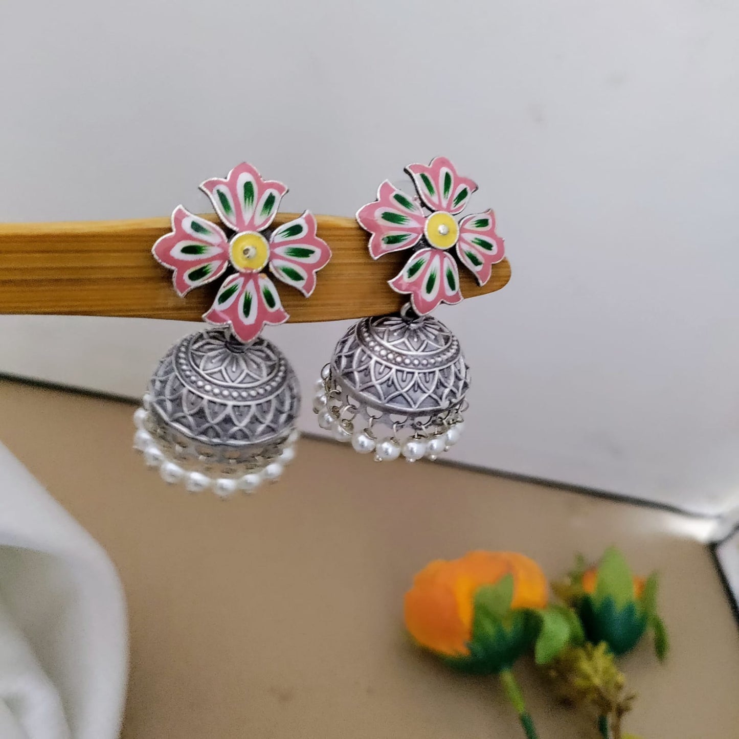 Drop painted earring