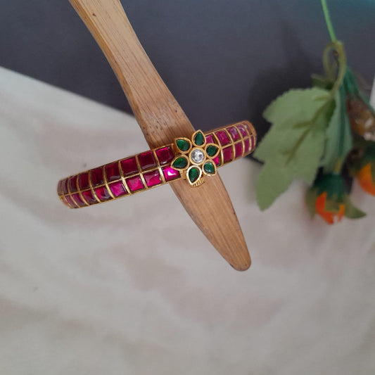 Jadau Kundan Bangle - Screw type