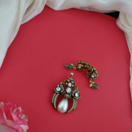 Victorian peacock pendant