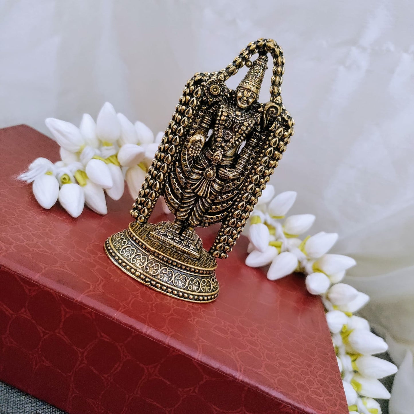 Brass Lord Venkatachalpathy idol - 9.2 cm