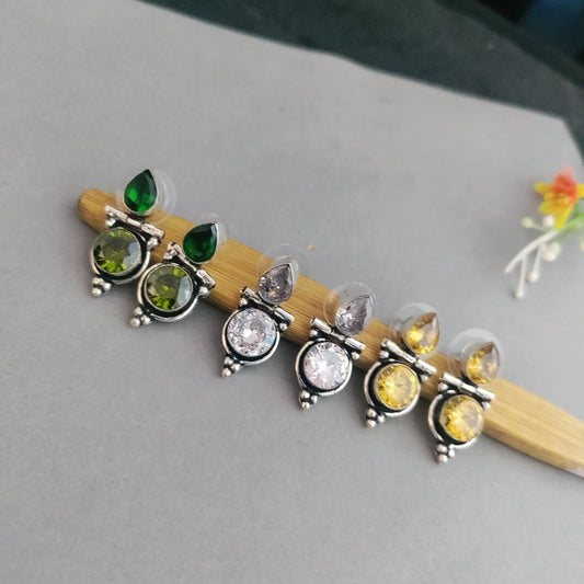 Drop 2 stone earring