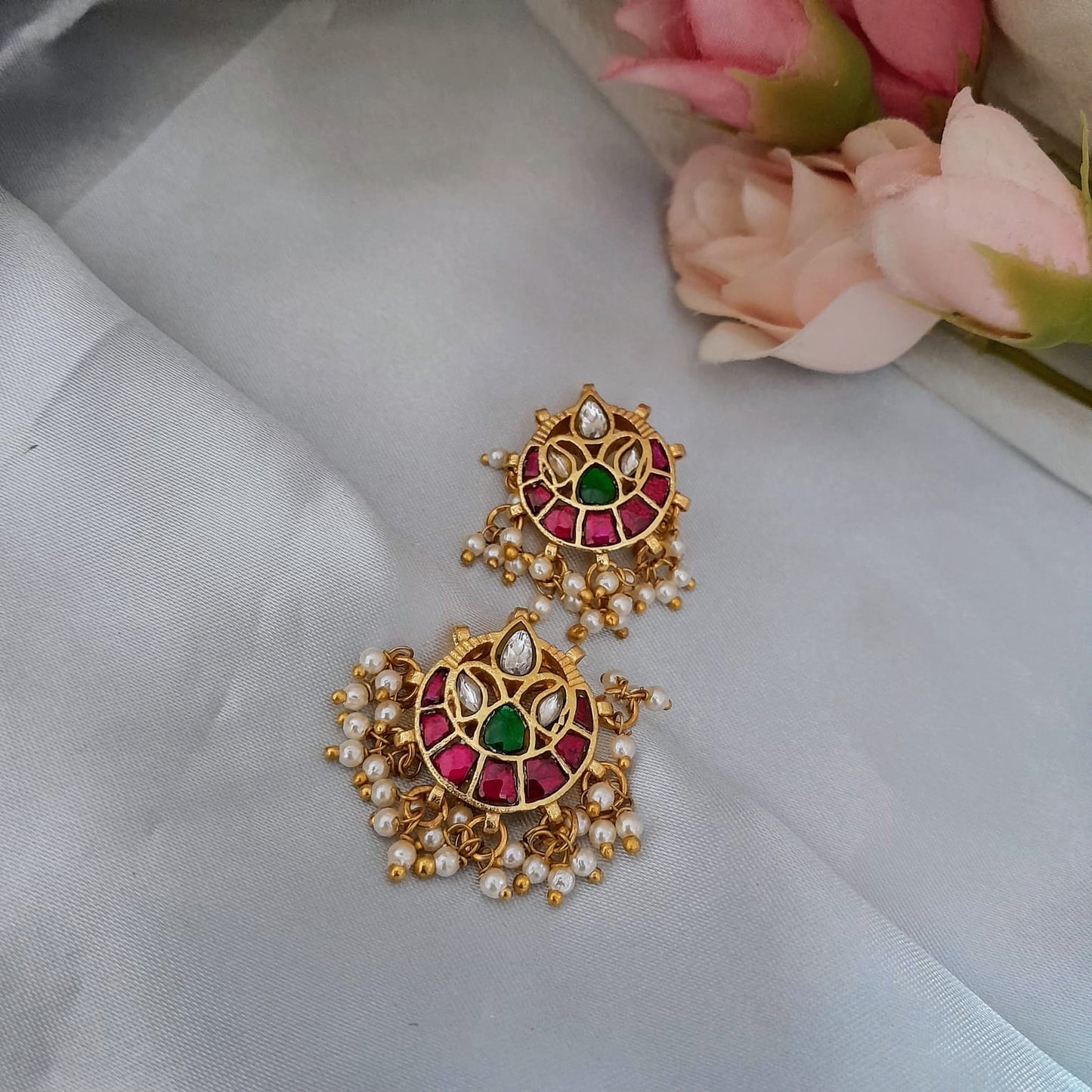 Cresent moon design Jadau earcuff/Bugadi