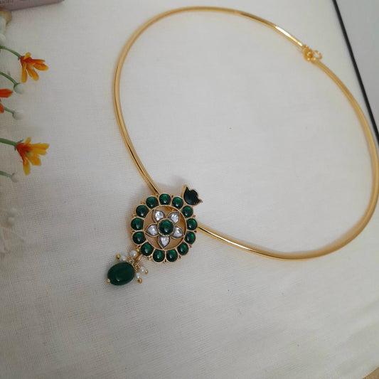 Ruby flower stone hasuli set
