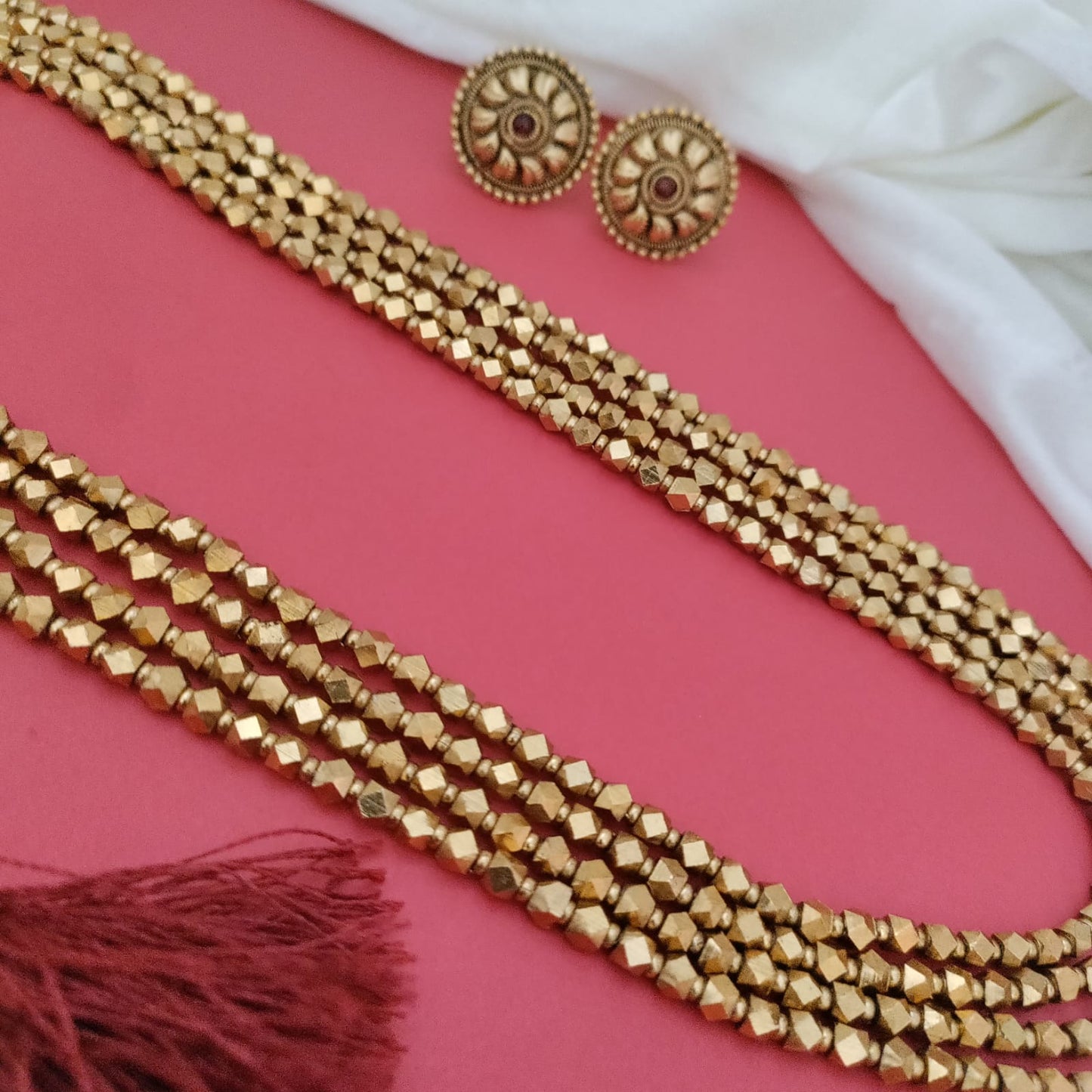 4 Layer Ashtapailu ball necklace