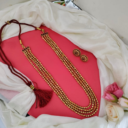 4 Layer Ashtapailu ball necklace