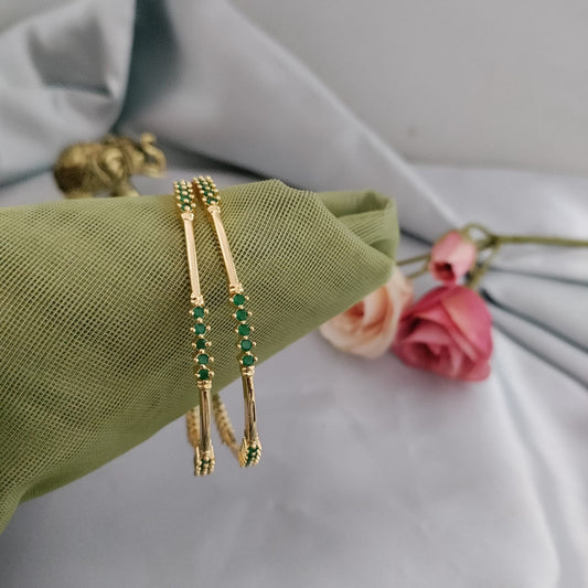Green stone bangle