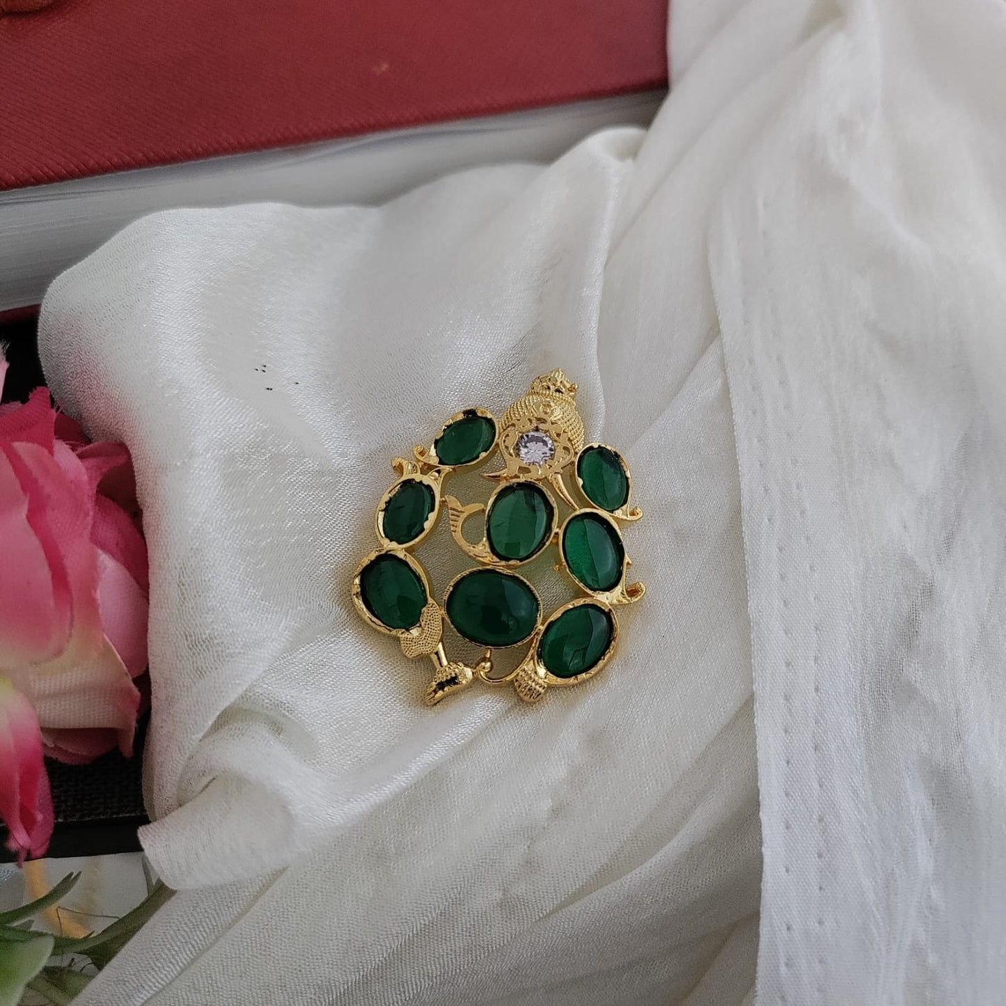 Small ganesha stone pendant