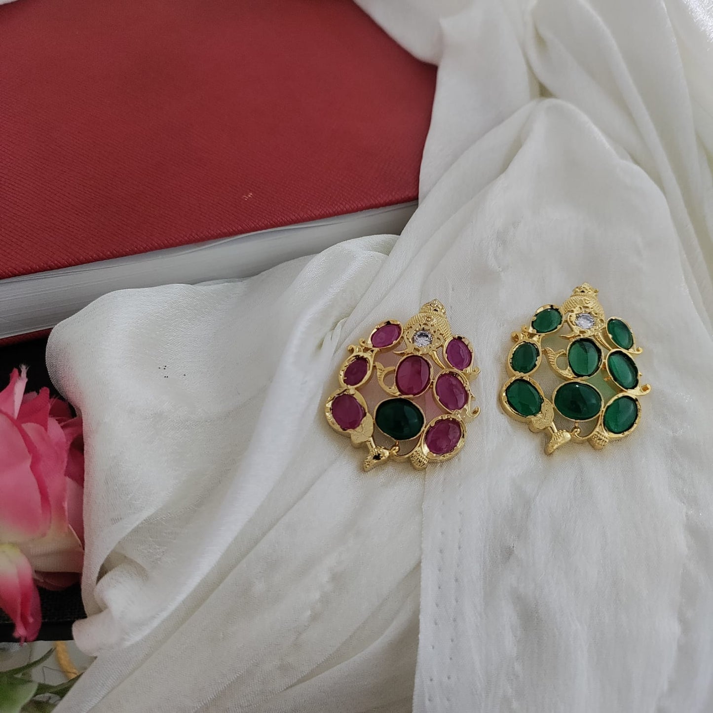 Small ganesha stone pendant