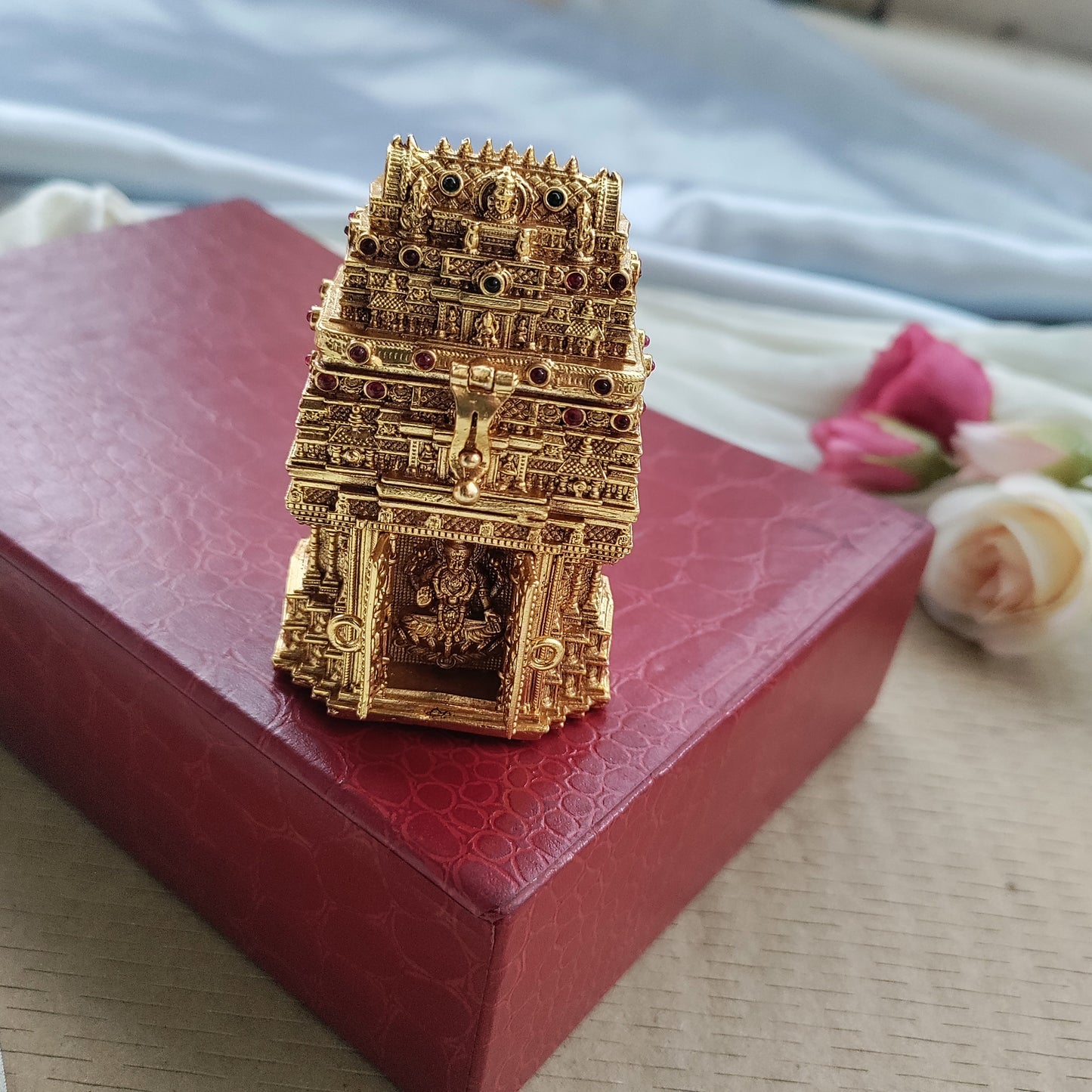 Goddess Lakshmi Raja gopuram Sindoor/Kumkum box