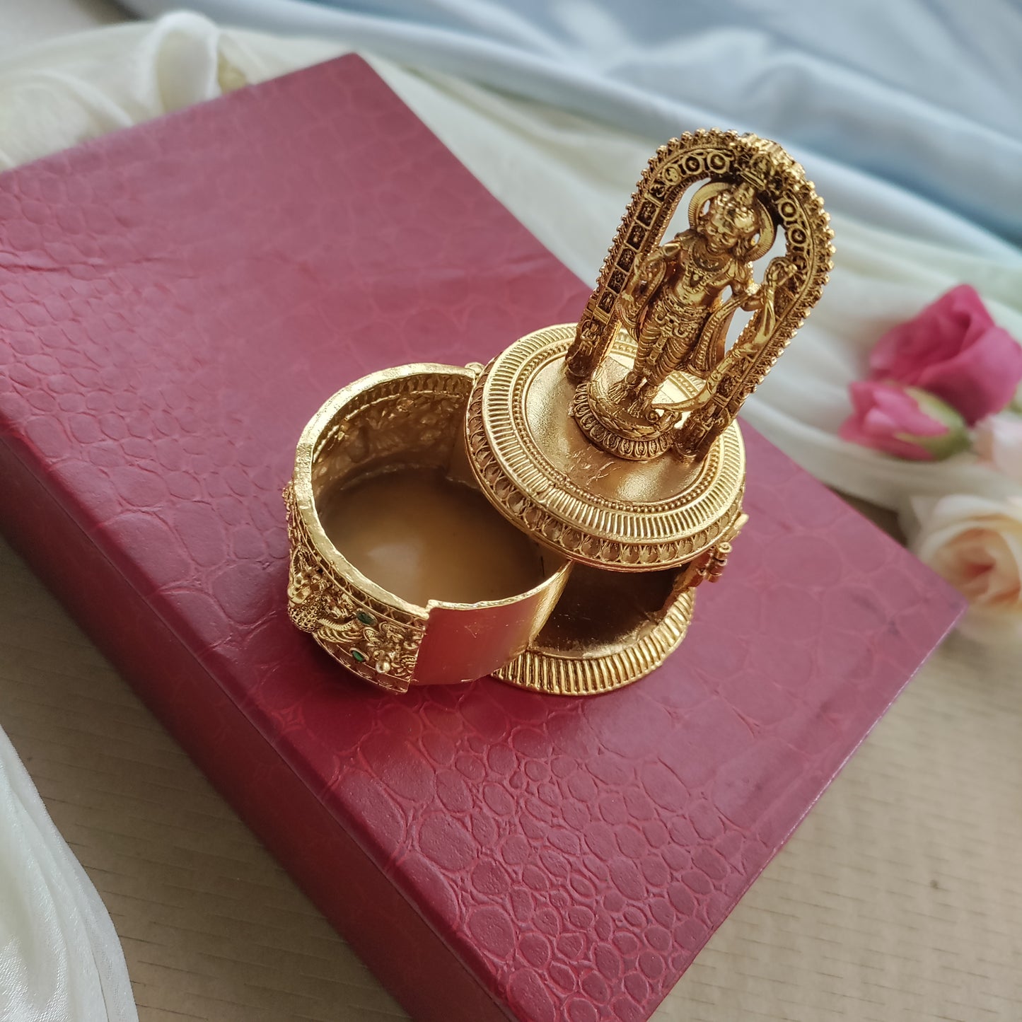Lord Rama lala intricate design Sindoor box/Kumkum box