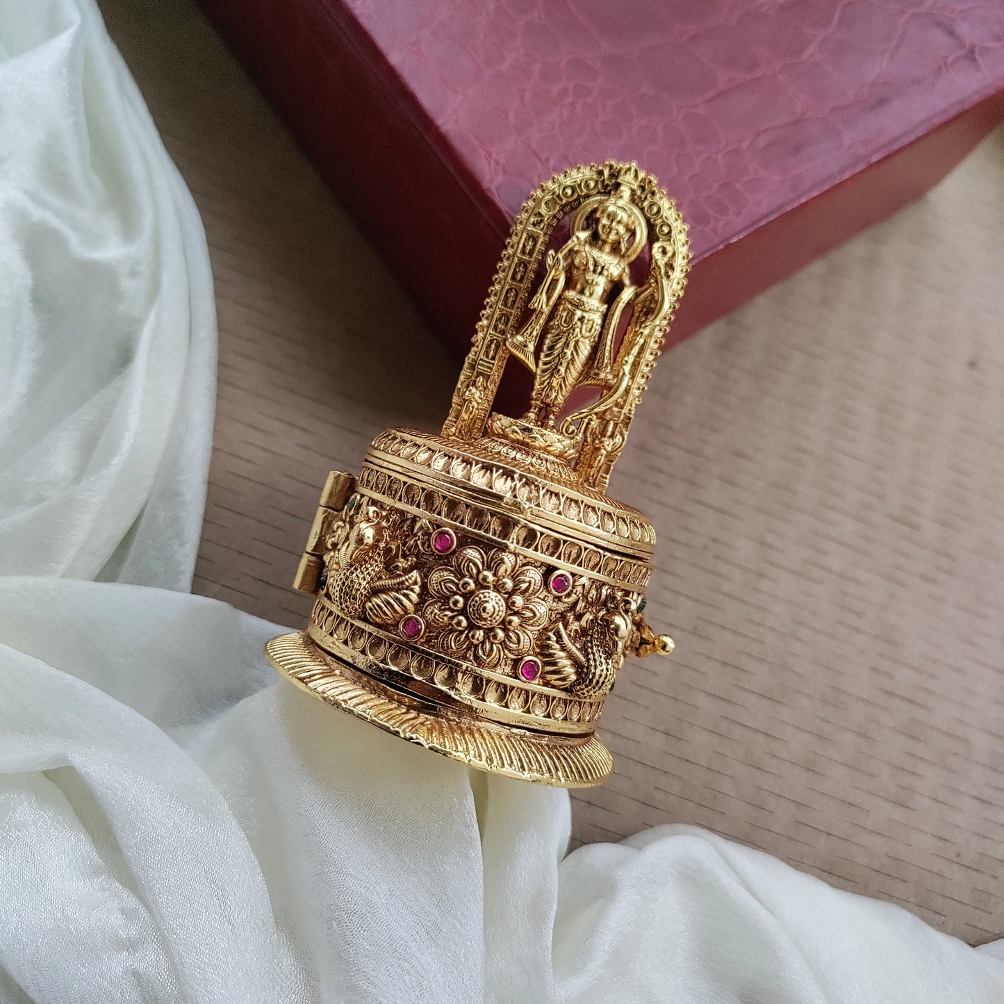 Lord Rama lala intricate design Sindoor box/Kumkum box