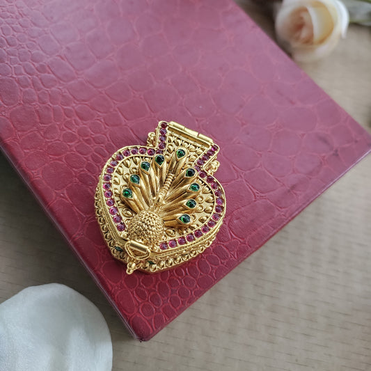 Peacock design sindoor box