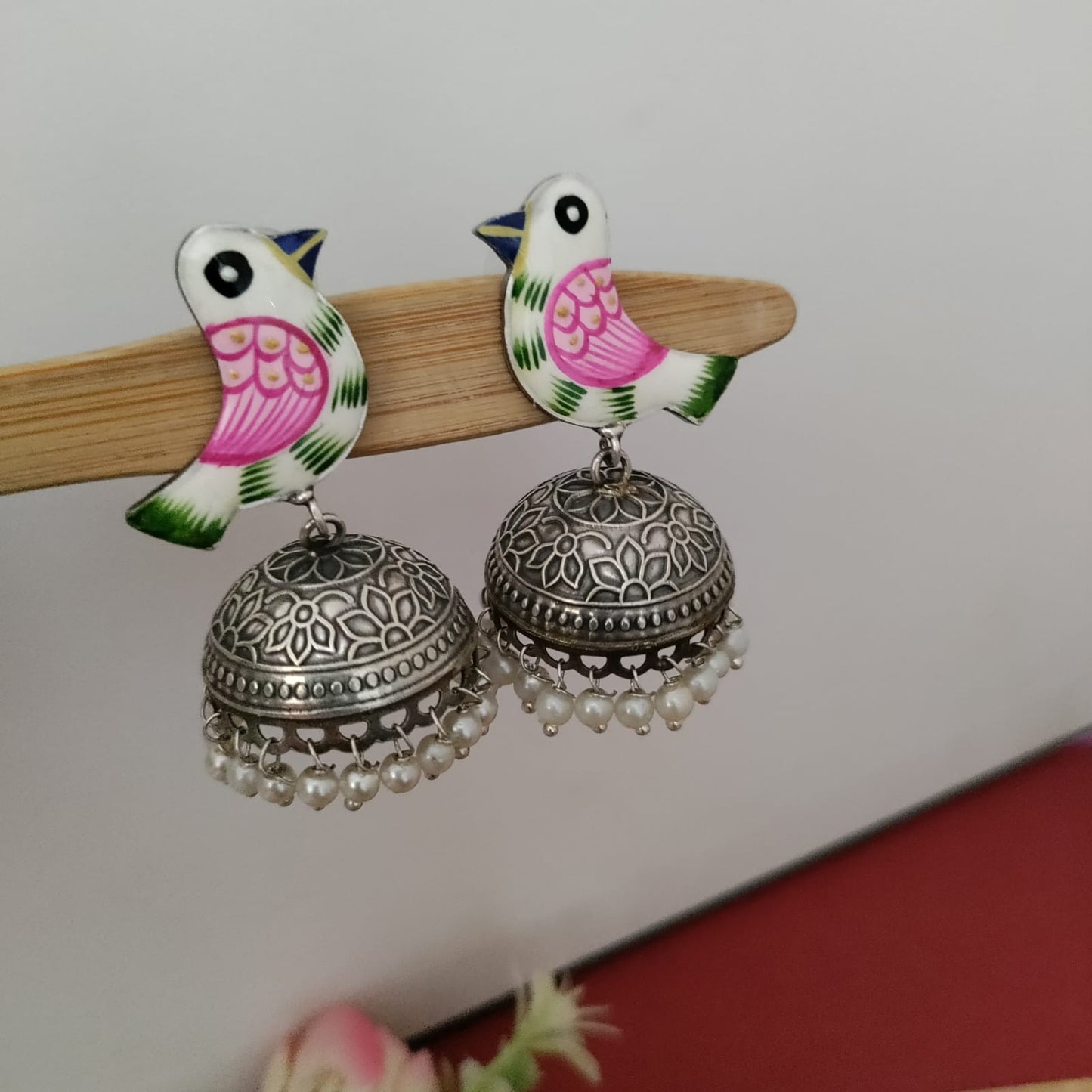 Bird hand painted jumkha