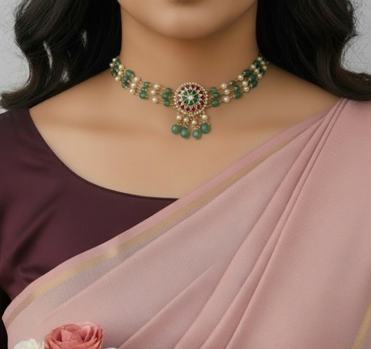 3 Layered Jadau kundan choker