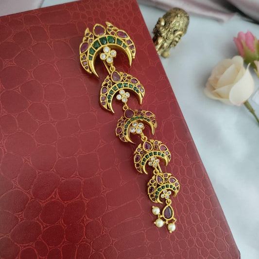 Kemp stone peacock hair pin