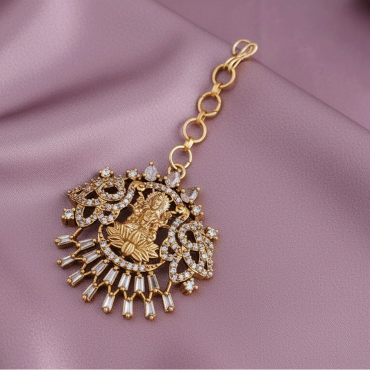 Ad stone maang tikka