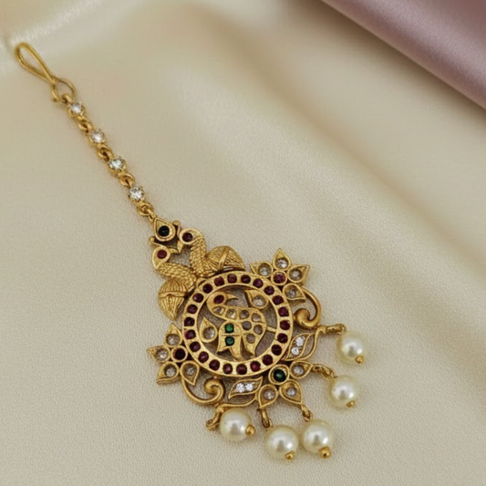 Peacock design kemp stone tikka