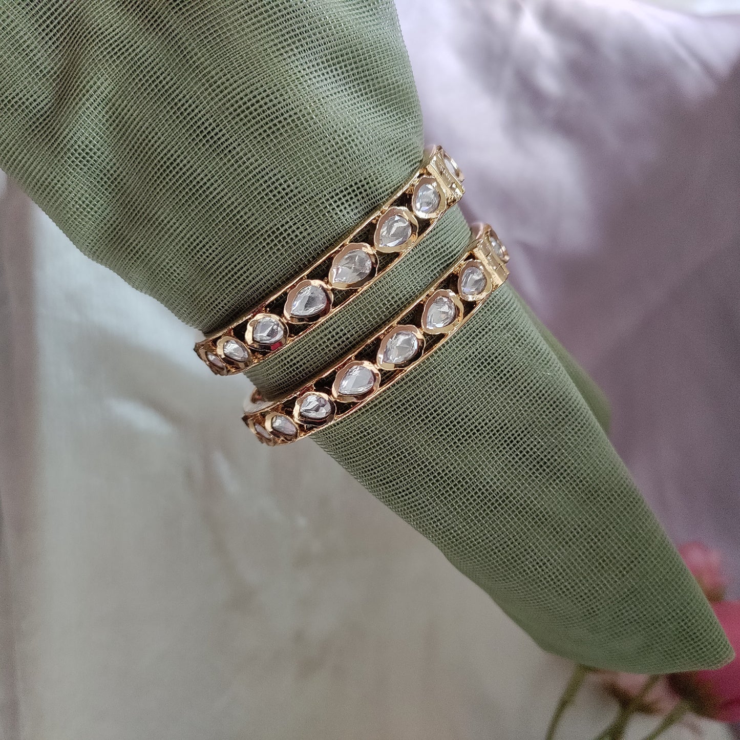 Kundan stone bangle