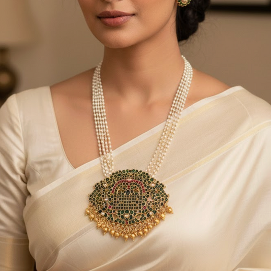 Green stone Kemp pendant Harram set