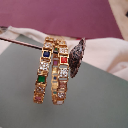 navratna stone bangle set