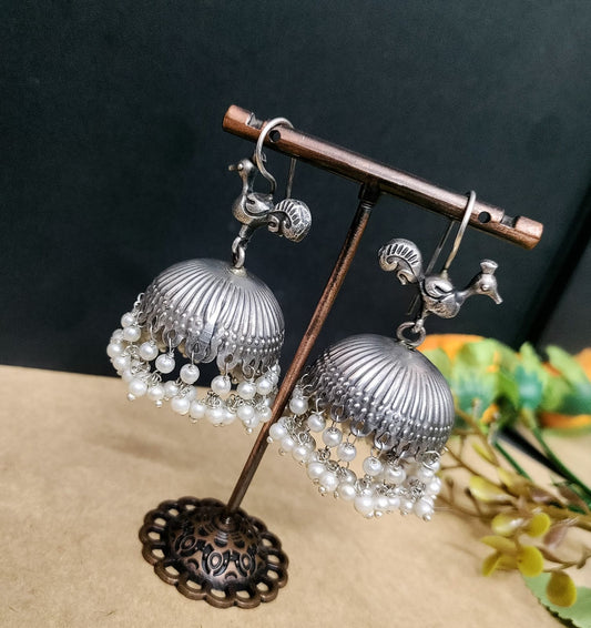 Hook sla peacock jumkha earring
