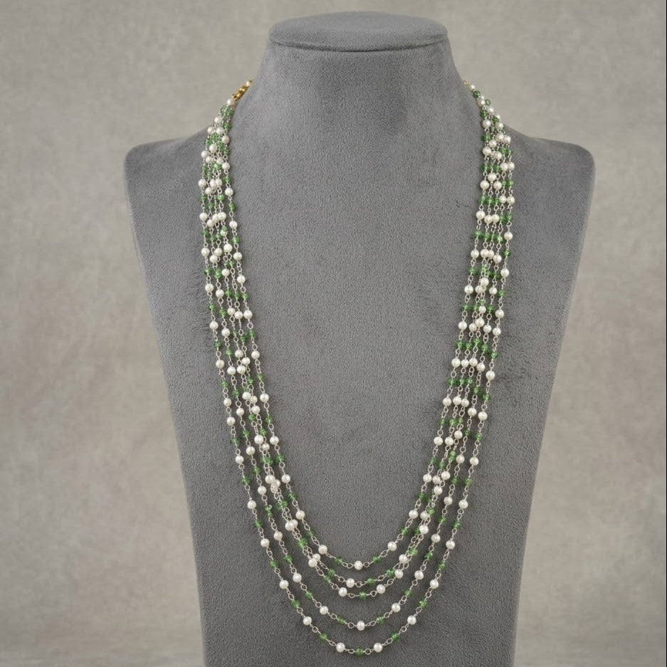 Pearl 6 line layer long chain