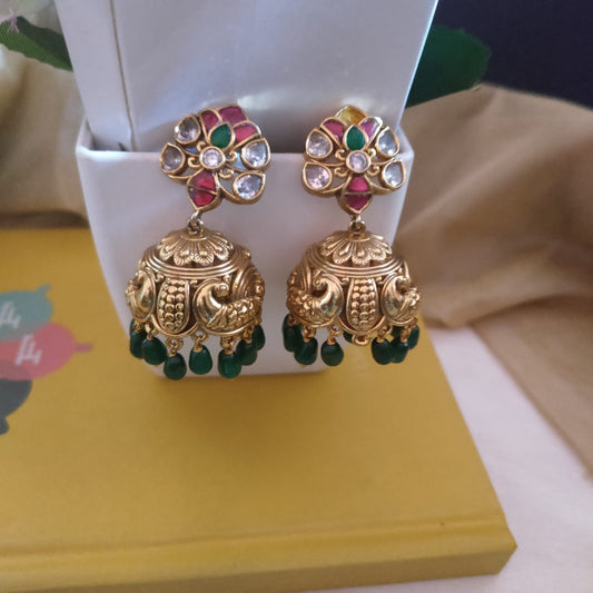 Jadau jumkha earring