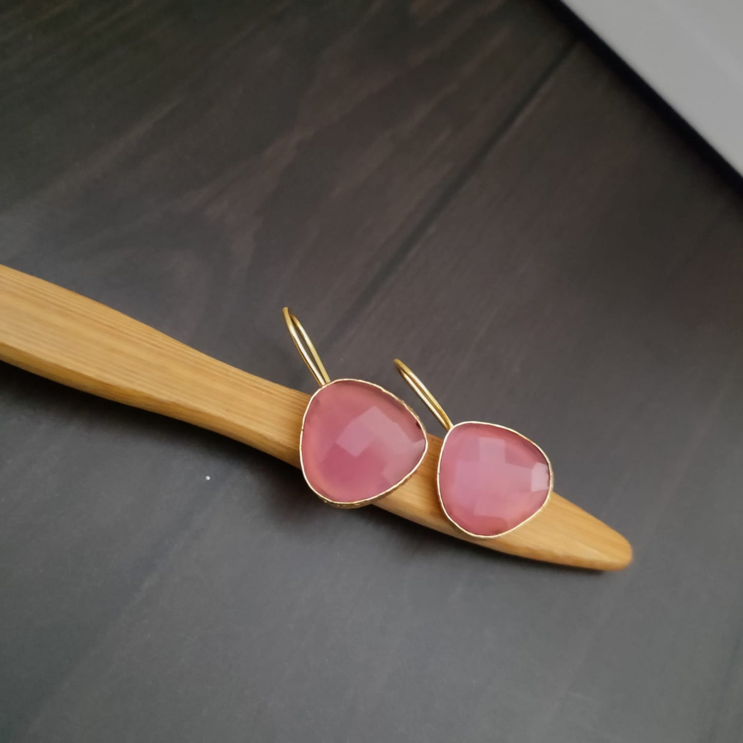 Pink Stone earring