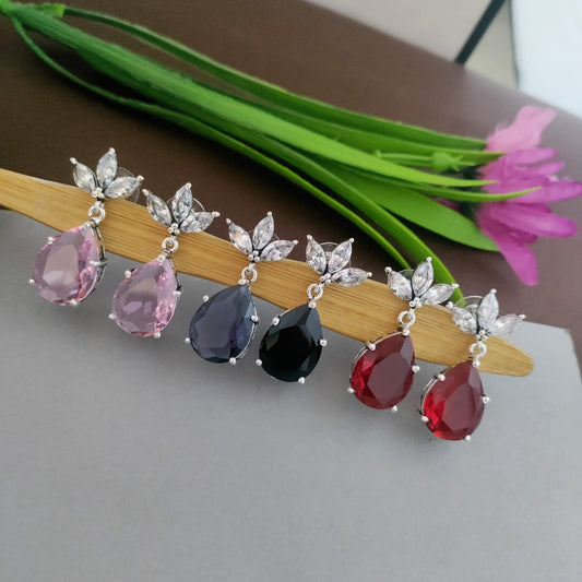 3 Stone drop earring