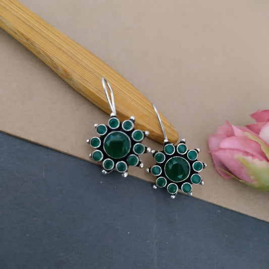 Green stone earring