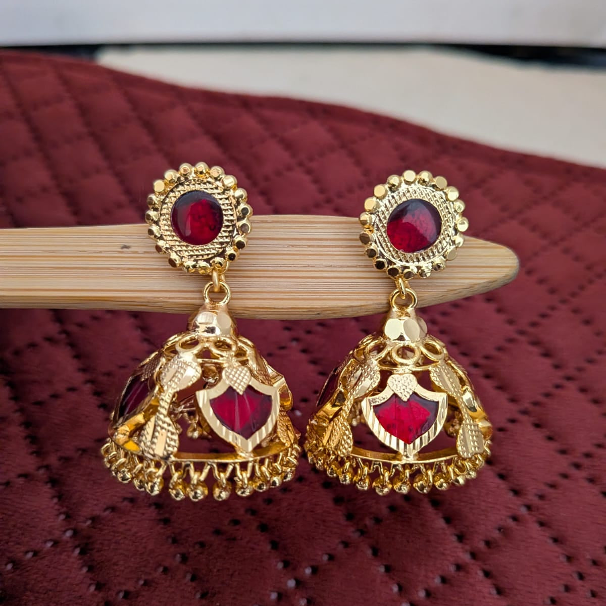 Microplated Palaka Jhumkas