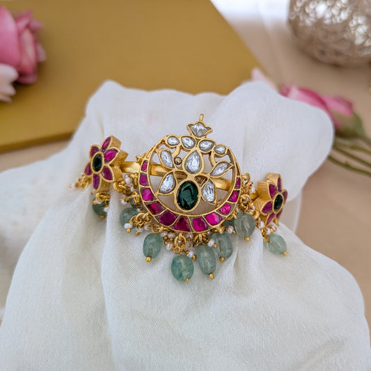 Jadau kundan floral armlet/Vanki/Bajuband